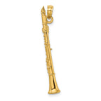 14K 3-D Clarinet Charm