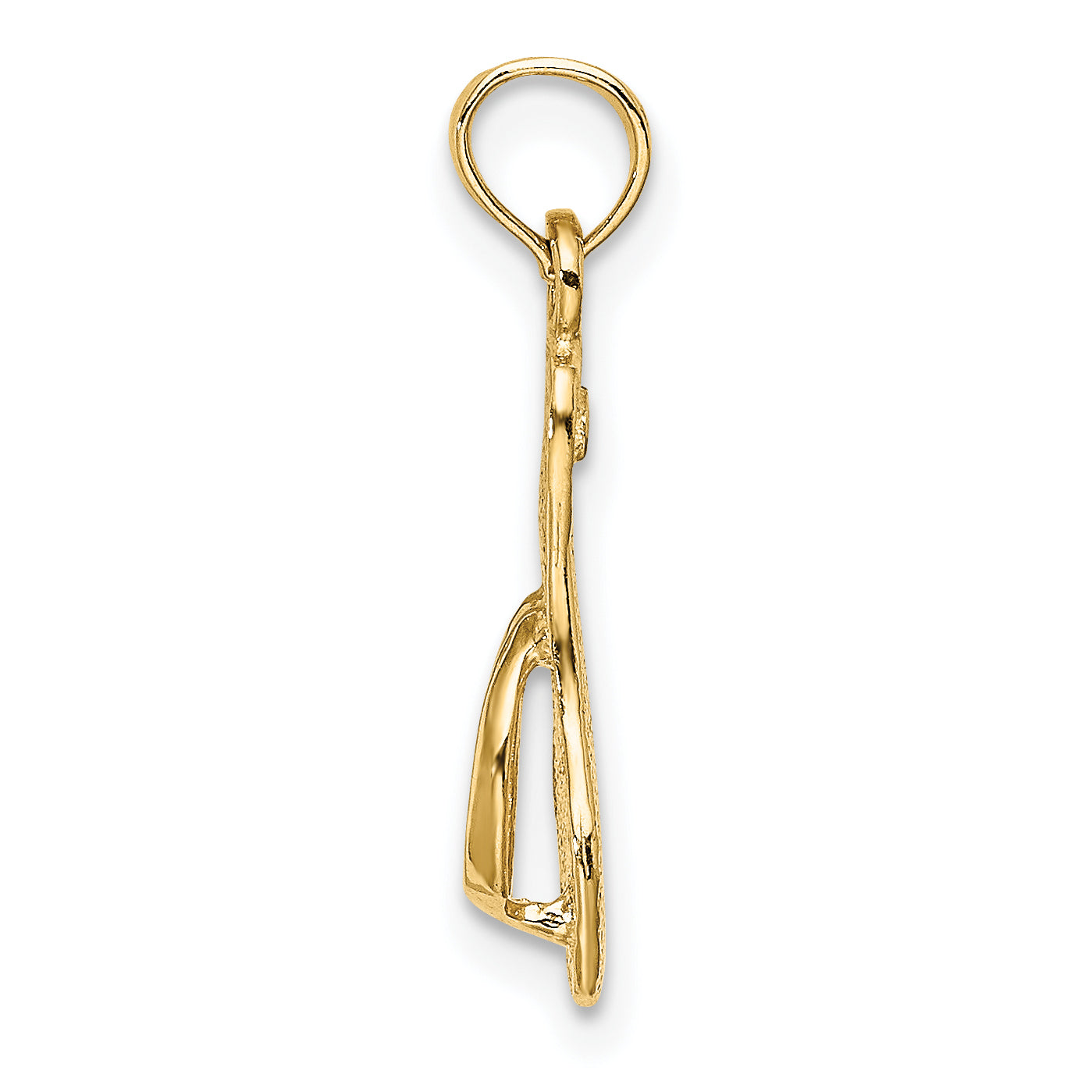 14K Single Polished Strap Flip-Flop Charm Secondary image