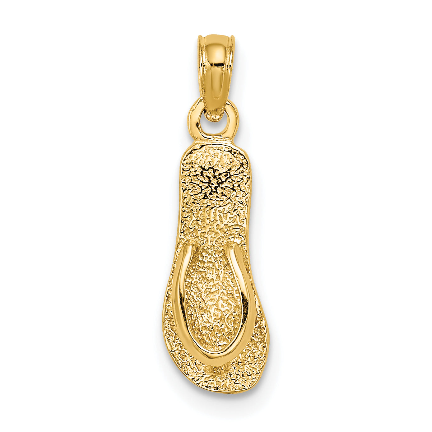 14K Single Polished Strap Flip-Flop Charm Main image