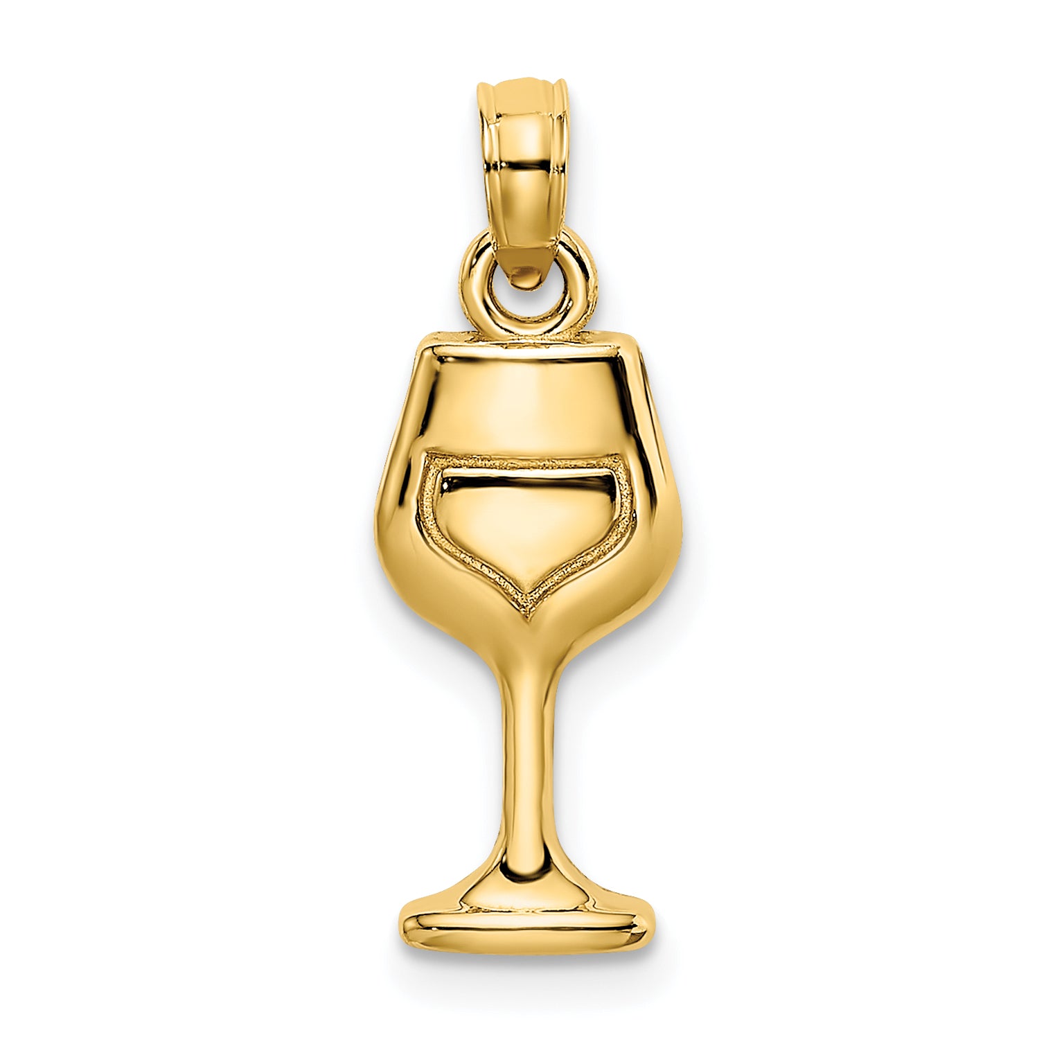 14K Wine Glass Charm Main image