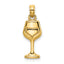 14K Wine Glass Charm