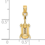 14K Wine Opener Charm