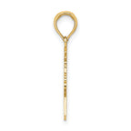 14K Polished Female Graduation Profile w/ Diploma Charm