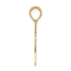14K Polished Female Graduation Profile w/ Diploma Charm