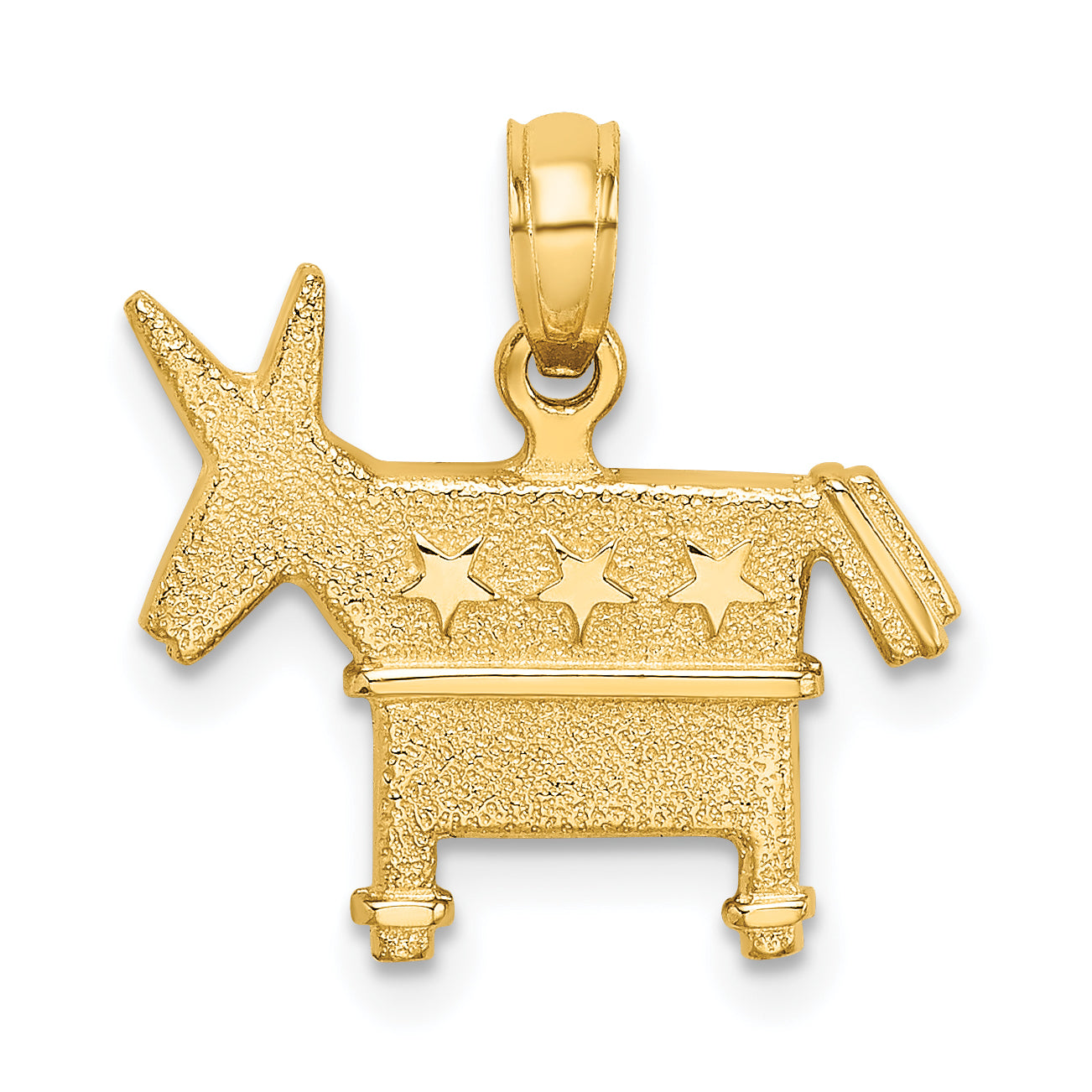 14K 3-D Textured Democratic Donkey Charm Main image
