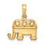 14K 3-D Textured Republican Elephant Charm