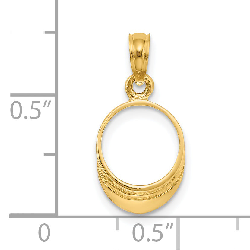 14K 3-D Polished Beach Bum Sun Visor Charm