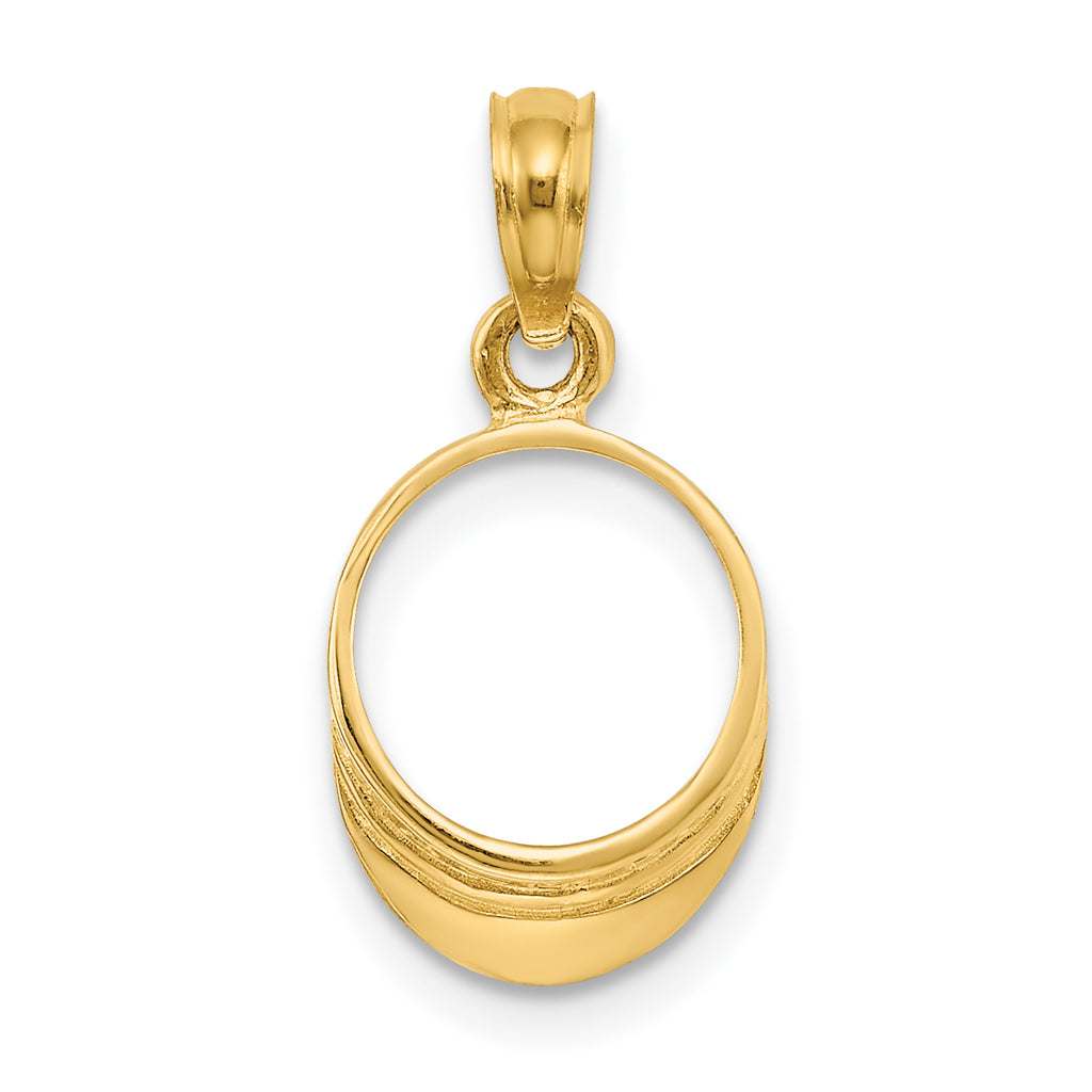 14K 3-D Polished Beach Bum Sun Visor Charm