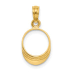 14K 3-D Polished Beach Bum Sun Visor Charm
