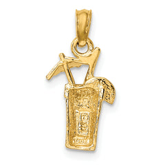 14K Cocktail Drink w/ Umbrella Charm