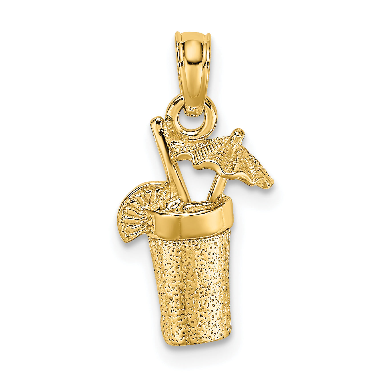 14K Cocktail Drink w/ Umbrella Charm Main image