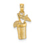 14K Cocktail Drink w/ Umbrella Charm