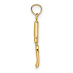 14K 3-D  Fork Garden Tool Charm