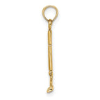 14K 3-D Landscape Rake Garden Tool Charm