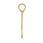 14K Polished Male Graduation Profile Charm