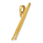 14K 3-D Moveable Drum Sticks Charm