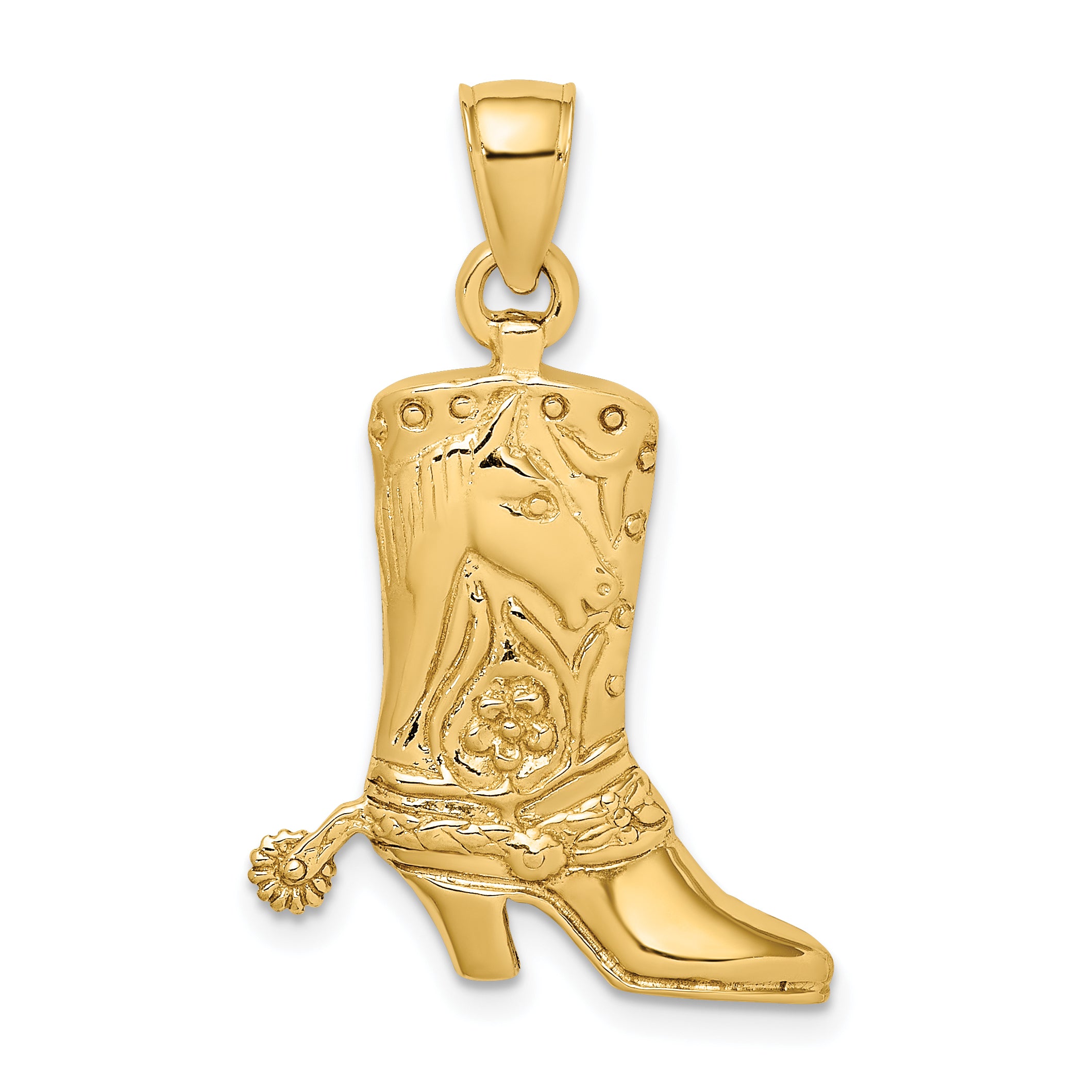 14K Cowboy Boot with Spur Charm Main image