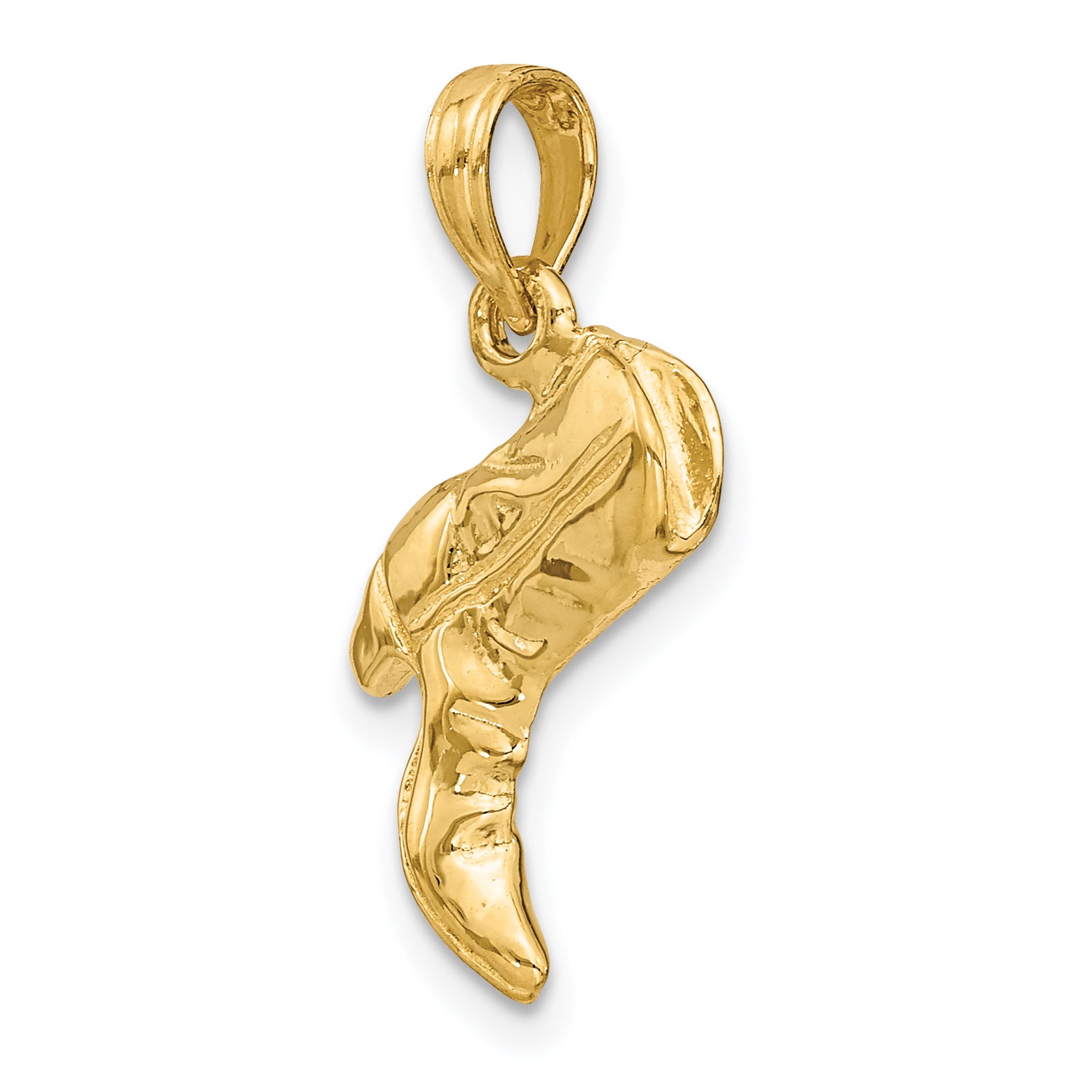14K 3-D Cowboy Boot Charm