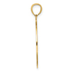 14K Retro Daisy In Round Frame Charm