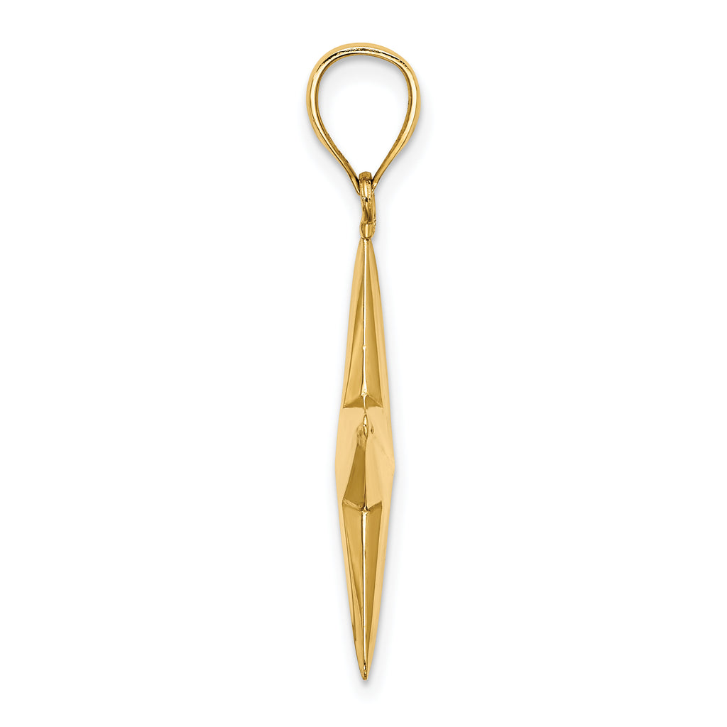 14K 3-D Nautical Star Charm