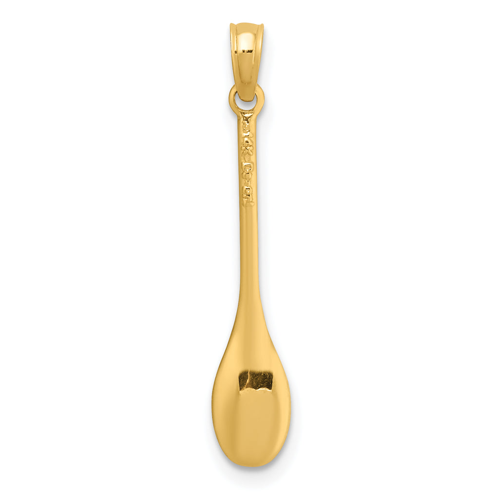 14K Polished 3-D Spoon Charm
