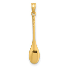 14K Polished 3-D Spoon Charm