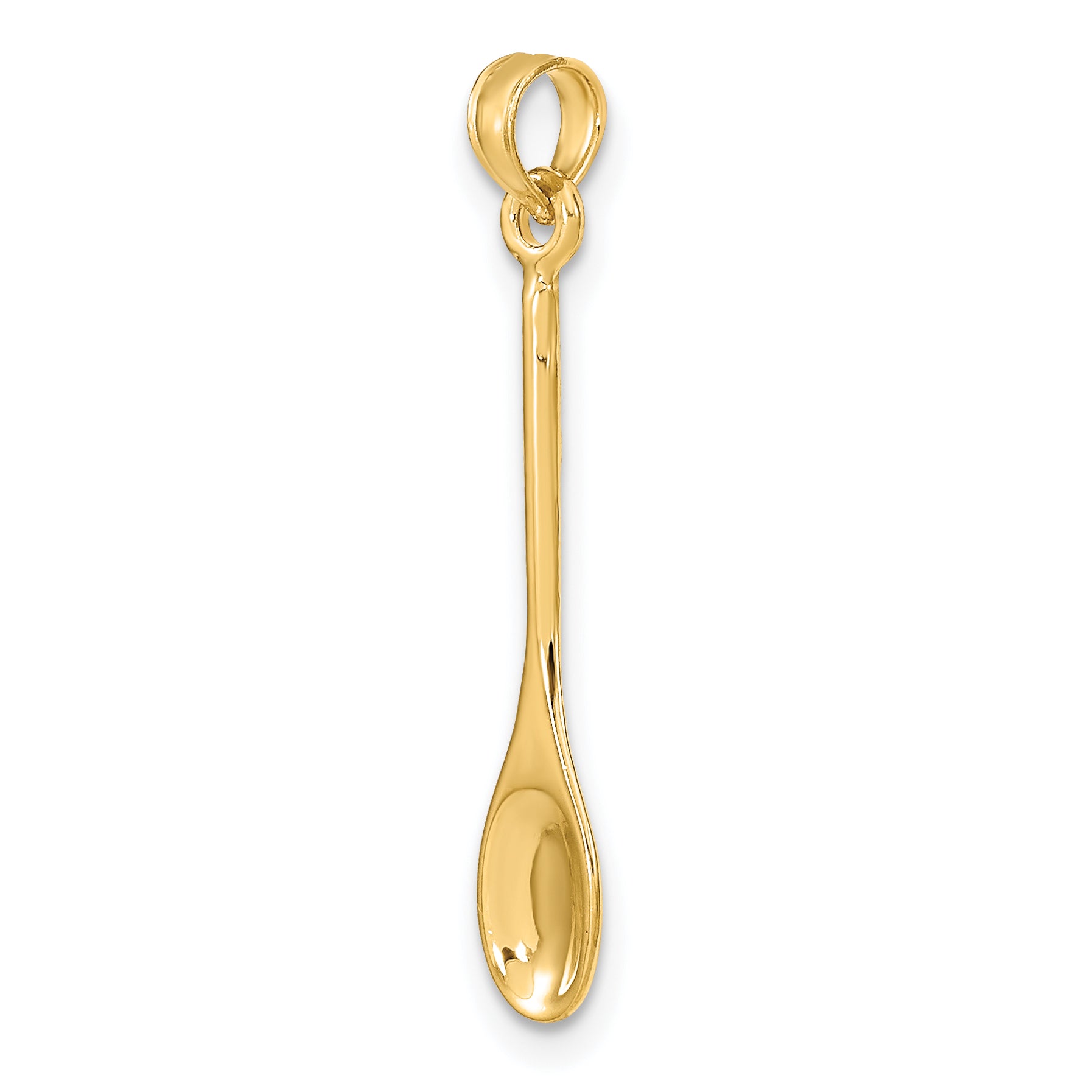 14K Polished 3-D Spoon Charm