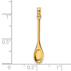 14K Polished 3-D Spoon Charm