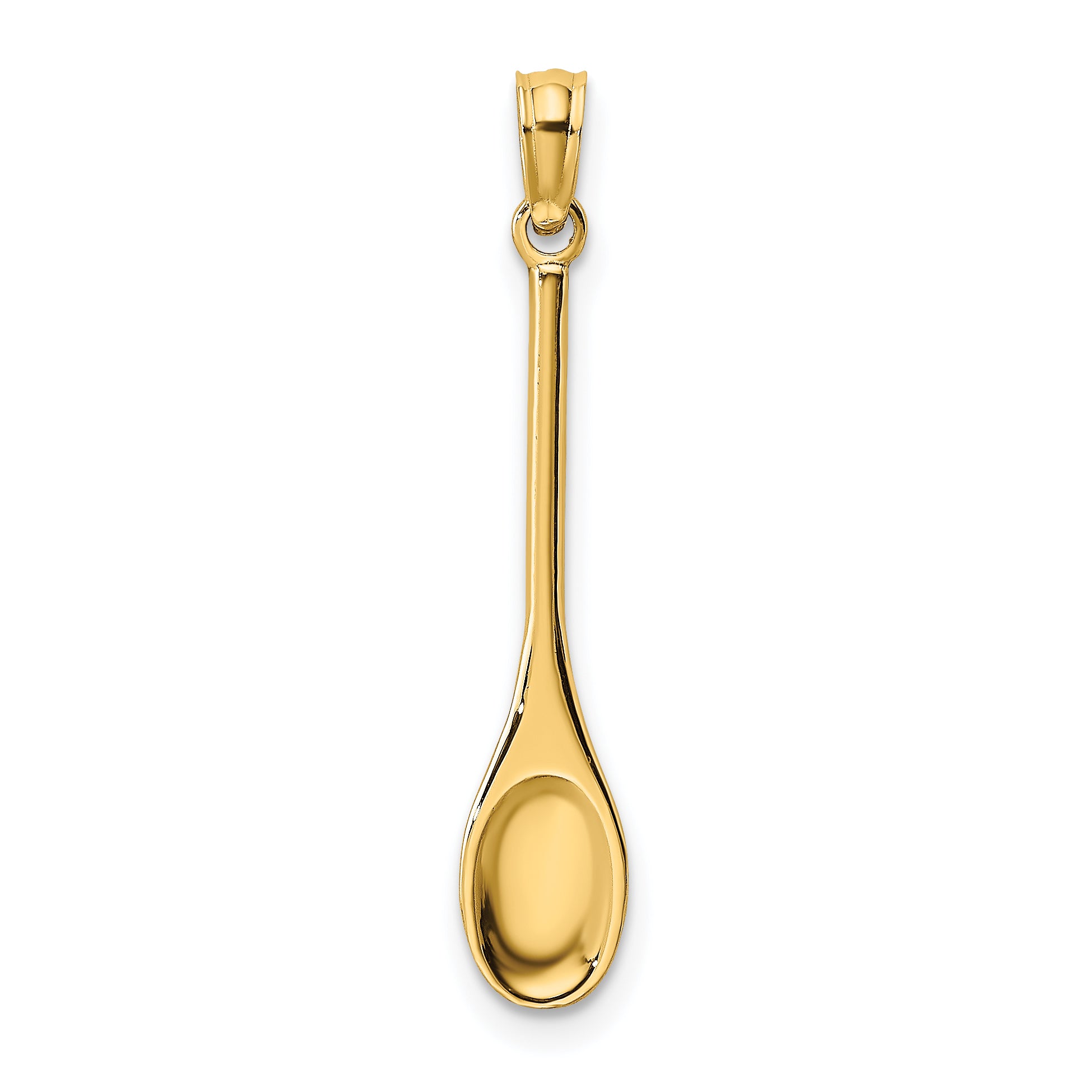 14K Polished 3-D Spoon Charm