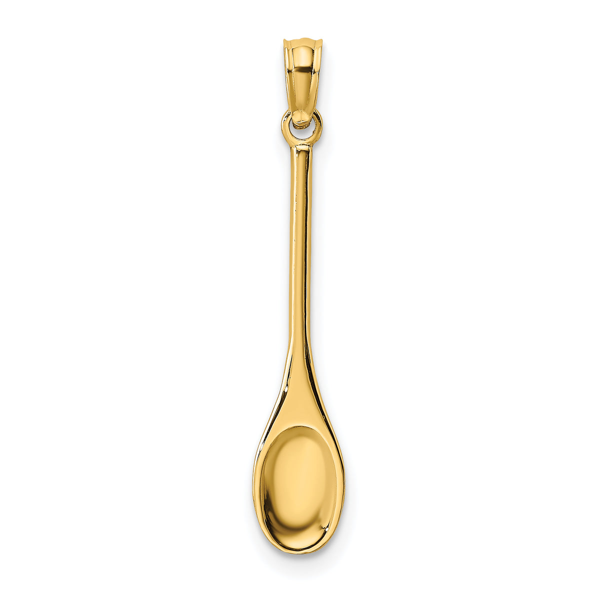 14K Polished 3-D Spoon Charm