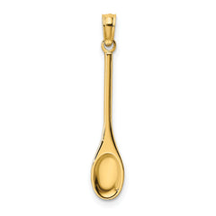 14K Polished 3-D Spoon Charm