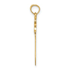 14K 3-D Polished Butcher Knife Charm
