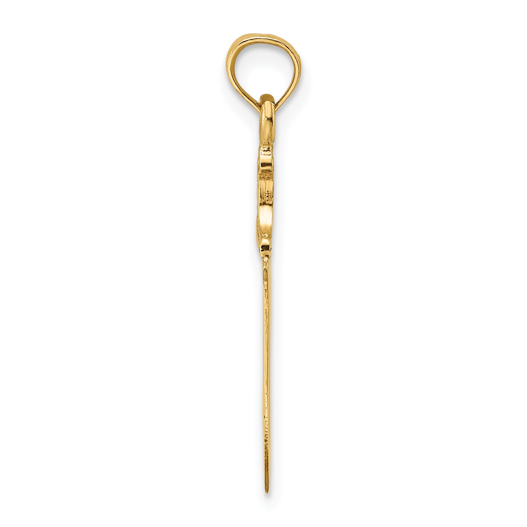 14K 3-D Polished Butcher Knife Charm