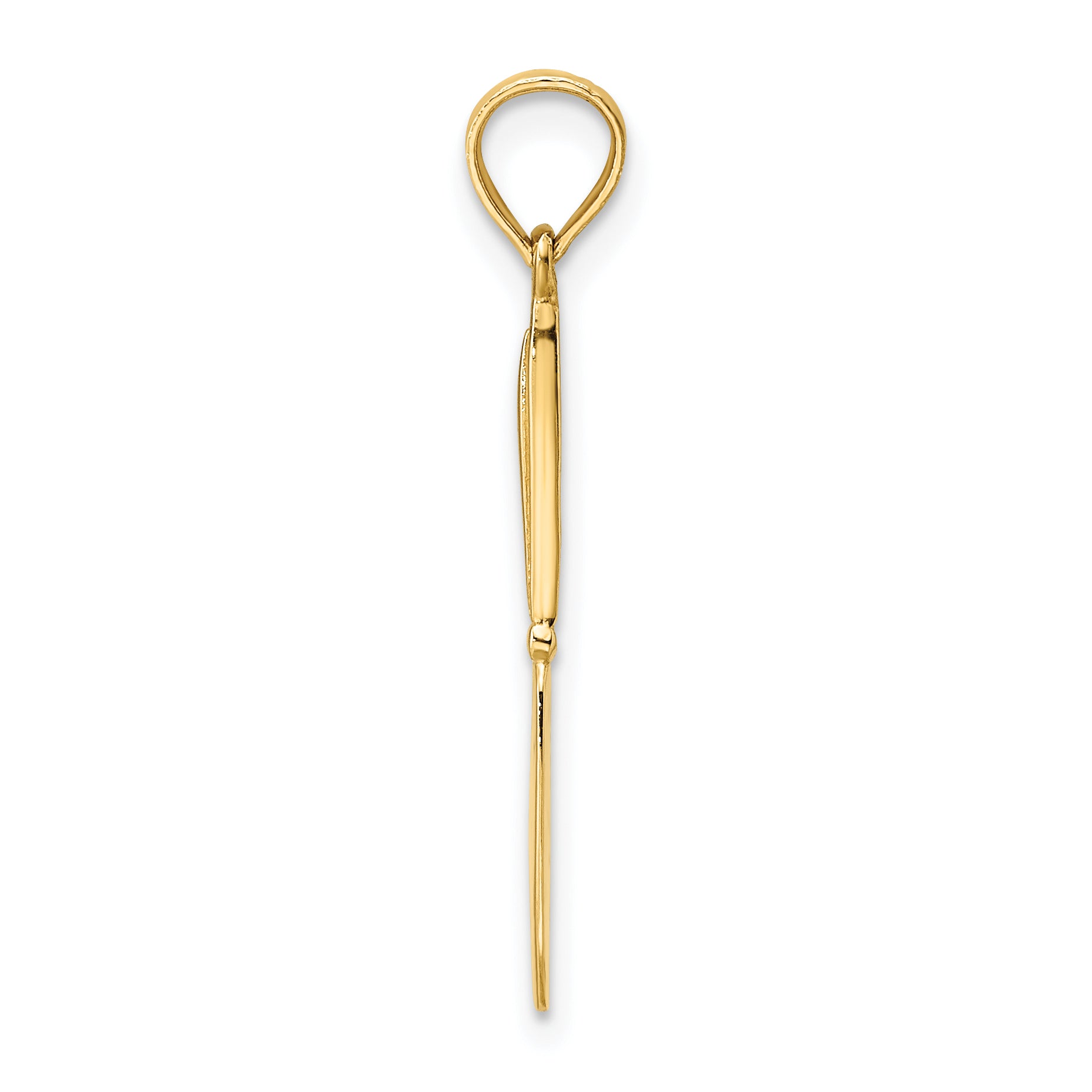 14K 3-D Polished Table Knife Charm Secondary image