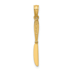 14K 3-D Polished Table Knife Charm