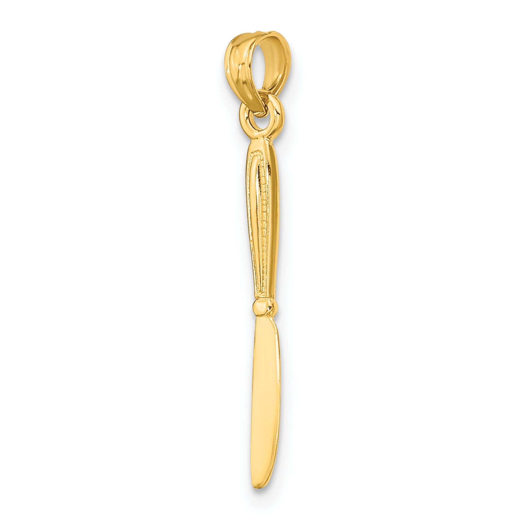 14K 3-D Polished Table Knife Charm