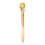 14K 3-D Polished Table Knife Charm