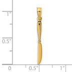 14K 3-D Polished Table Knife Charm