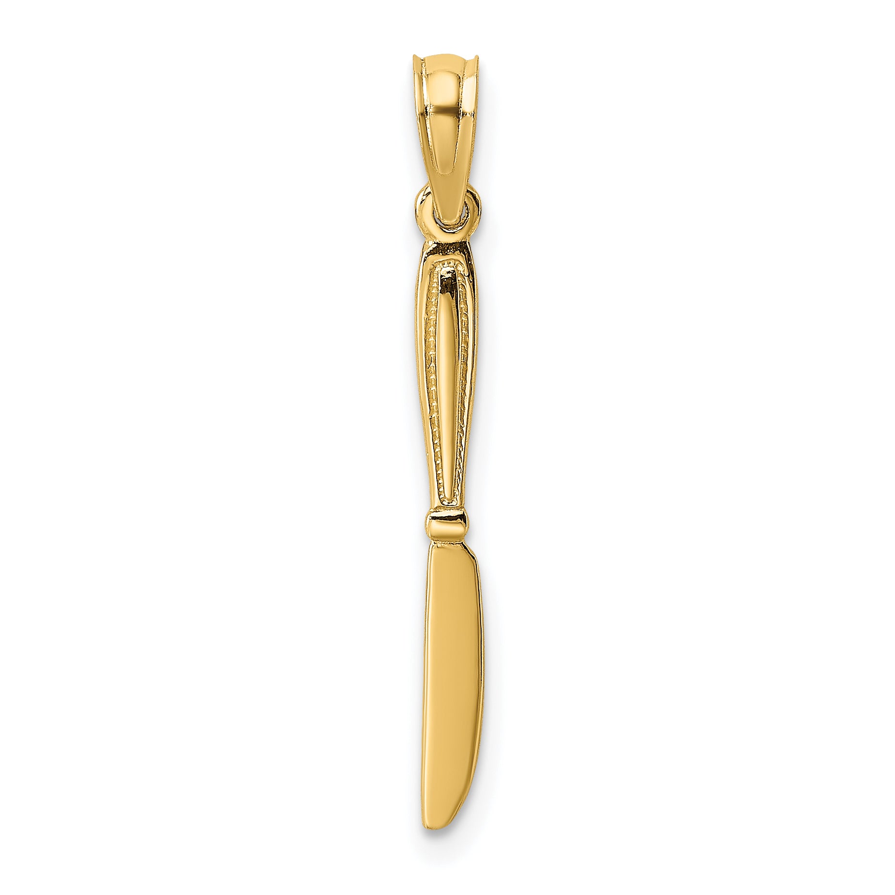 14K 3-D Polished Table Knife Charm Main image