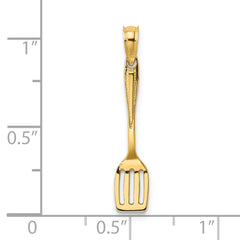 14K 3-D Polished Spatula Charm