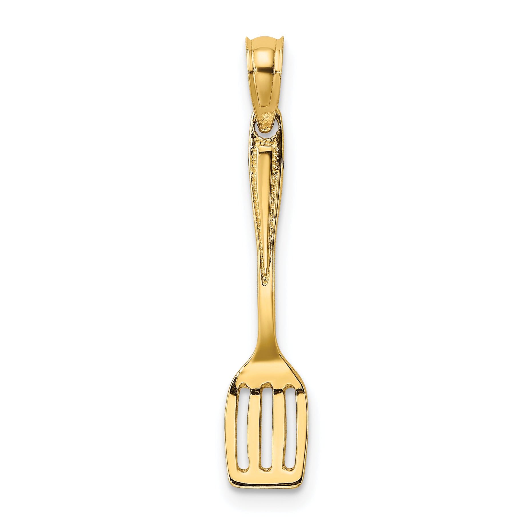 14K 3-D Polished Spatula Charm