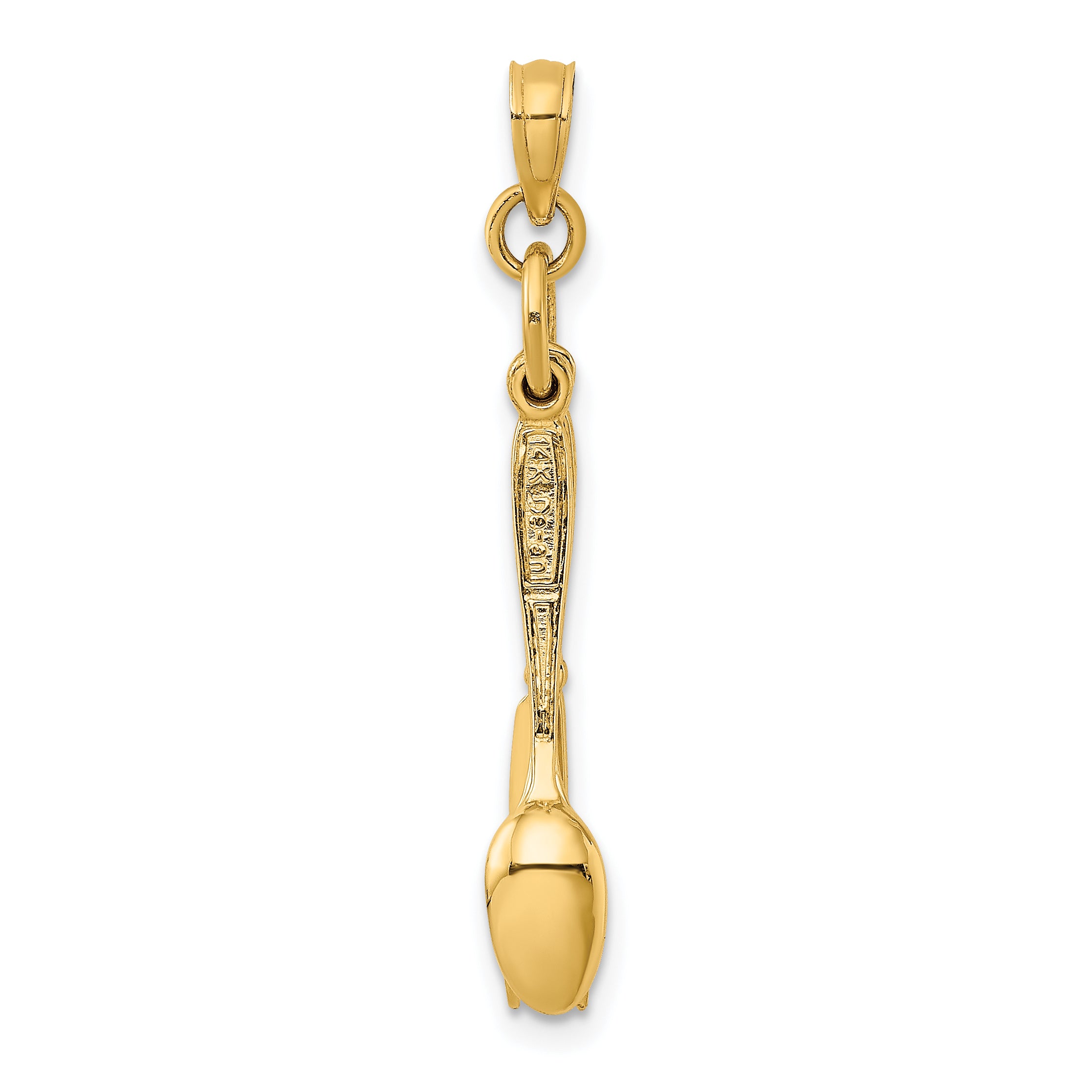 14K 3-D Moveable Knife, Fork, and Spoon Charm