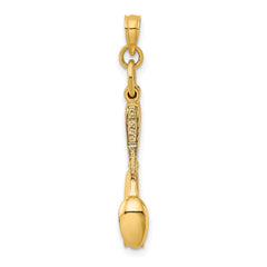 14K 3-D Moveable Knife, Fork, and Spoon Charm