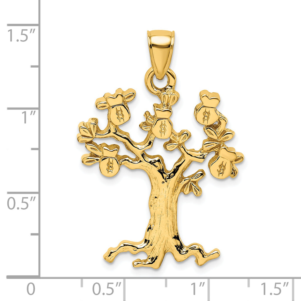 14K Cut-Out Money Tree Charm