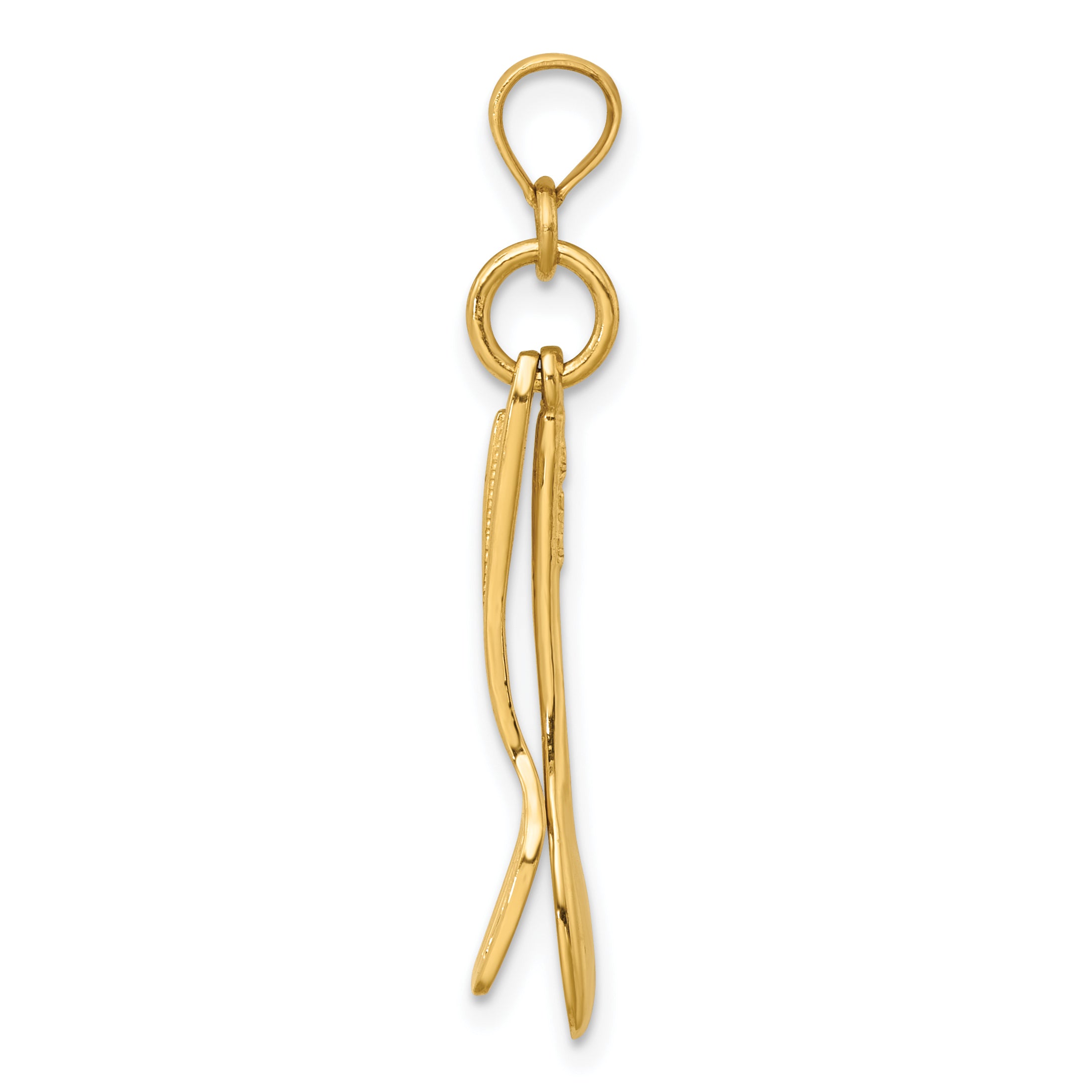14K 3-D Moveable Spoon and Spatula Charm Secondary image