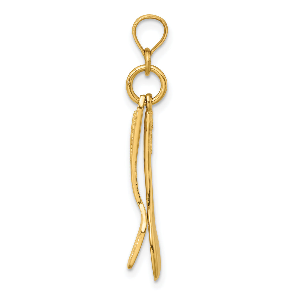 14K 3-D Moveable Spoon and Spatula Charm