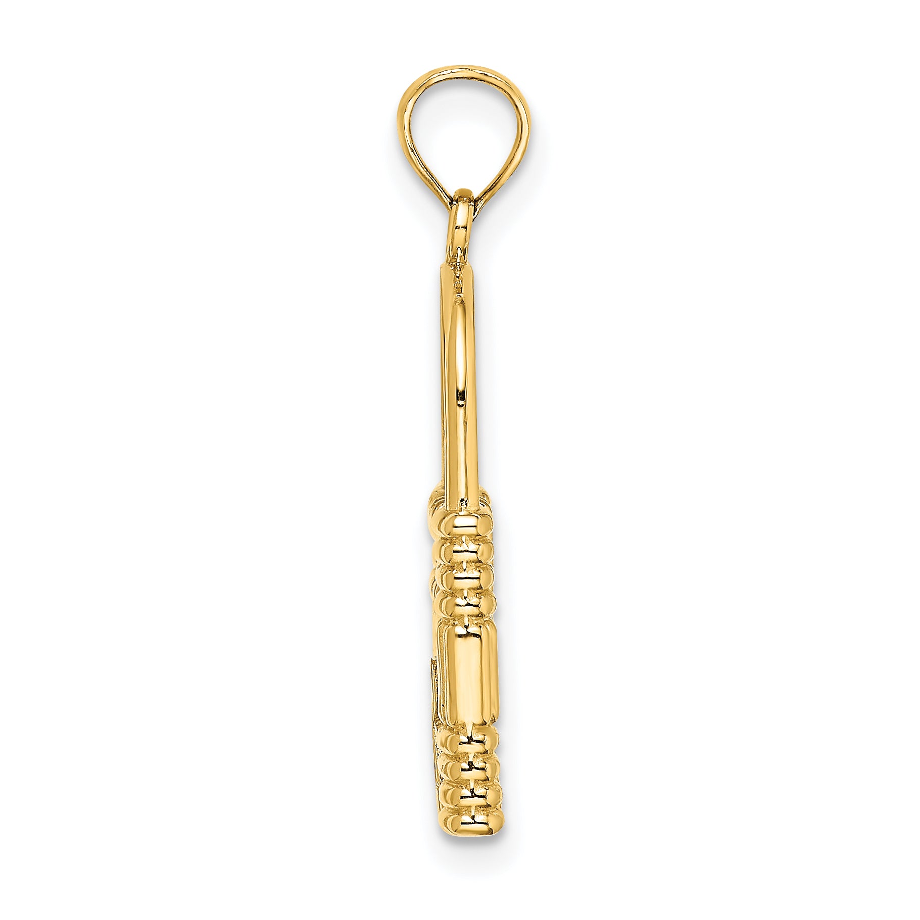 14K 3-D Padlock w/Key Hole Charm Secondary image