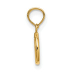 14K 3-D Peace Symbol Charm