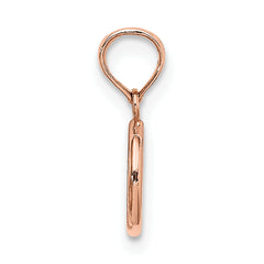 14K Rose Gold 3-D Peace Symbol Charm