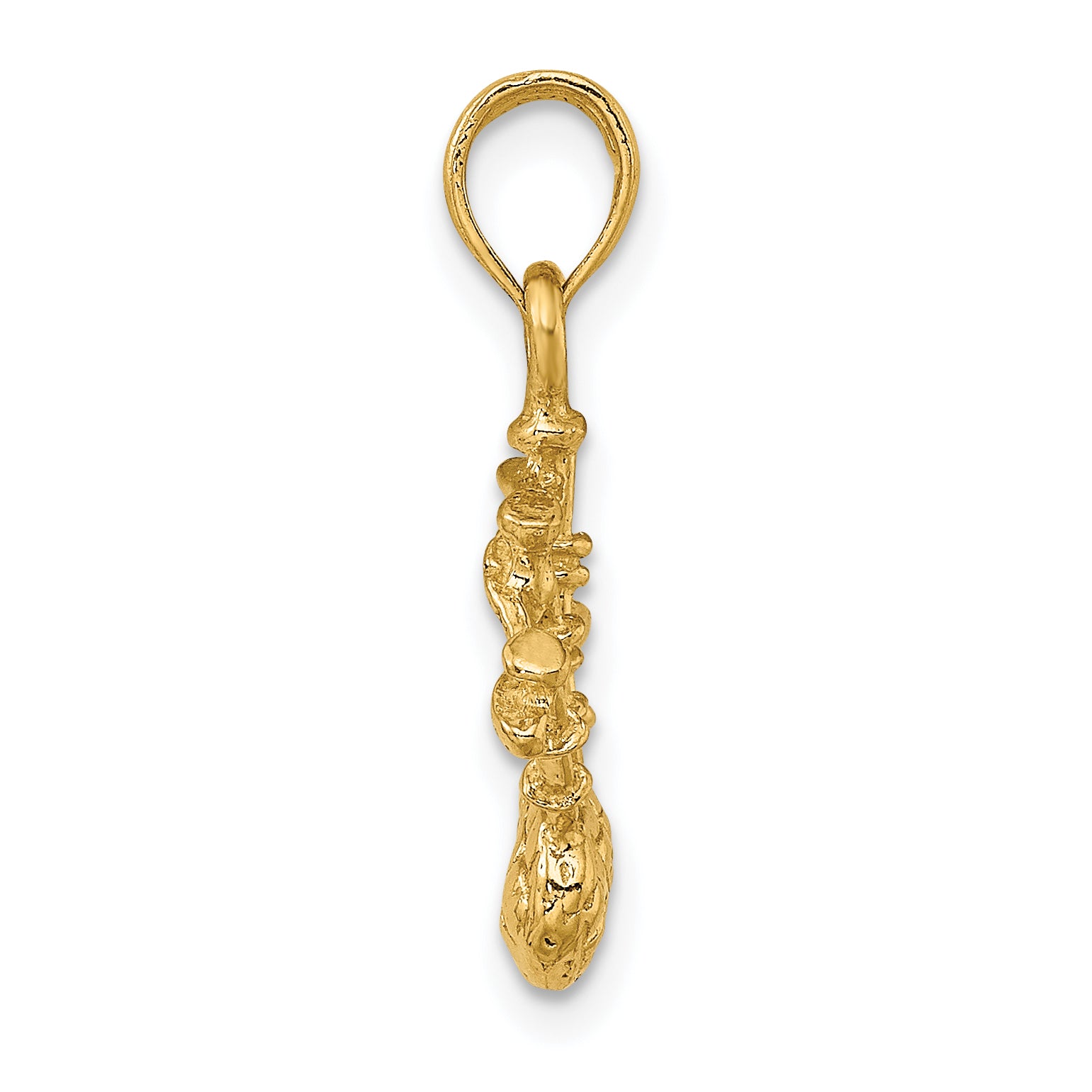 14K 3-D Bagpipes Charm Secondary image